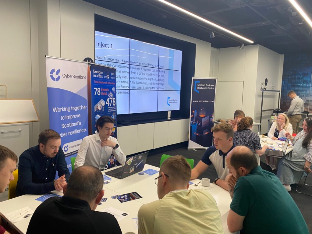 Ethical Hackers Delivering an Exercise in a Box Session in Inverness